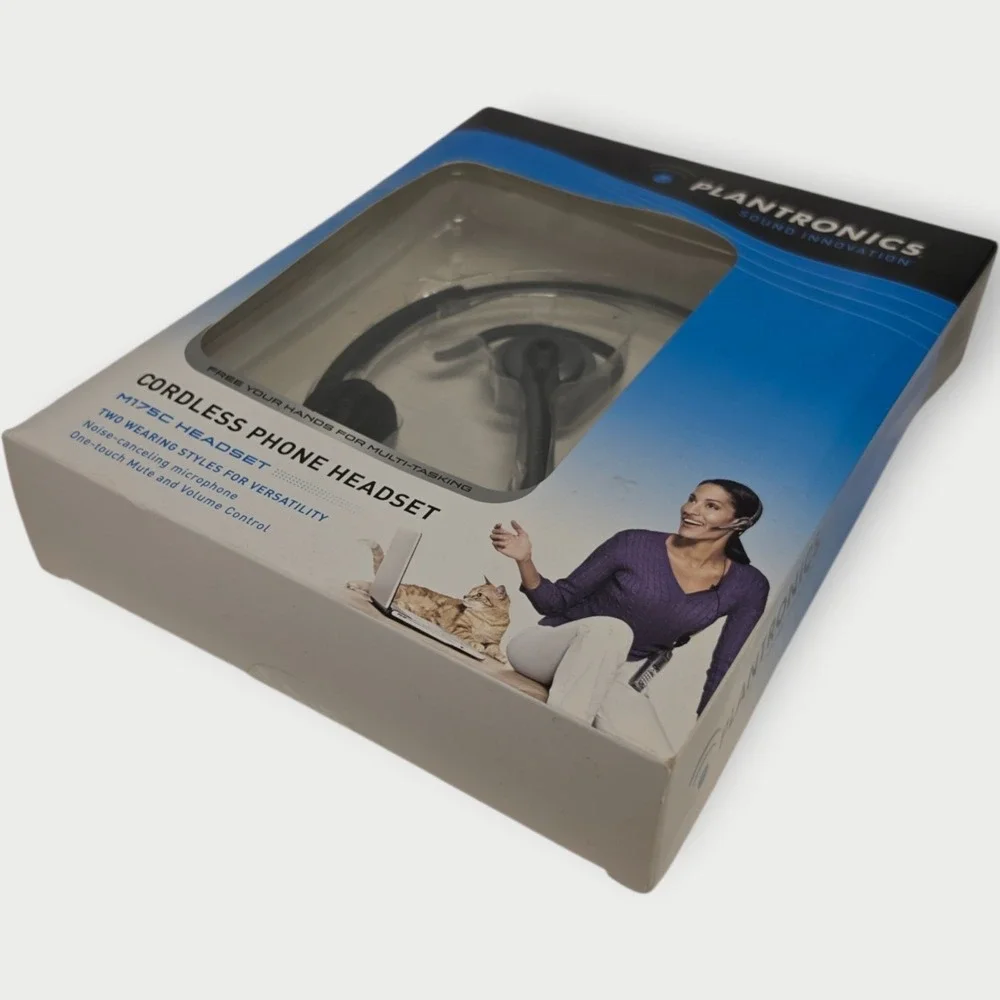 Plantronics M175C Cordless Phone Headset Noise Canceling Mic 2.5mm Plug SEALED!